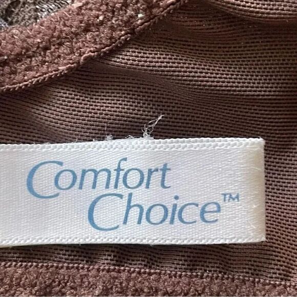 Comfort Choice Brown Embroidered Lace Plus Adjustable Straps Unlined Bra SZ 44D - Picture 8 of 10